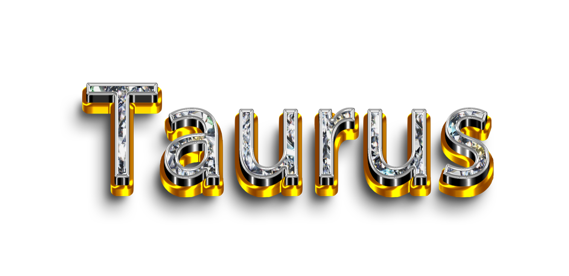 Taurus png, word Taurus png, Taurus word png, Taurus text png, Taurus letters png, Taurus word diamond gold text typography PNG images transparent background